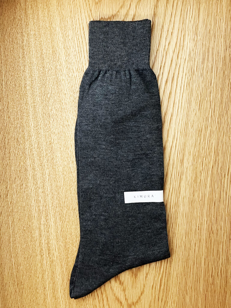 KIMURA  COTTON SOCKS / 25-27cm   Charcoal gray