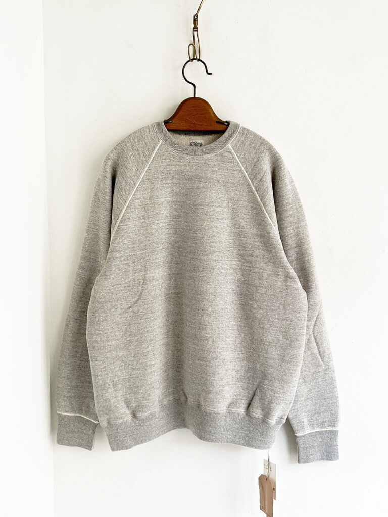 orSlow _ Loop Wheel Crew Neck Sweat Shirt   / Gray